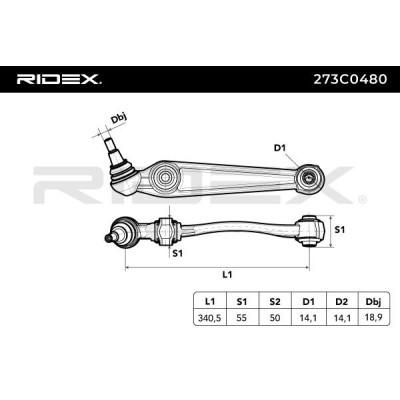 RIDEX suspension arm 273C0480 - High quality and honest price